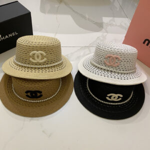 CHANEL openwork flat cap