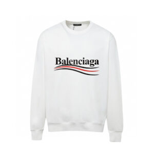 Balenciaga Print Crew Neck Terry Cloth Sweatshirt