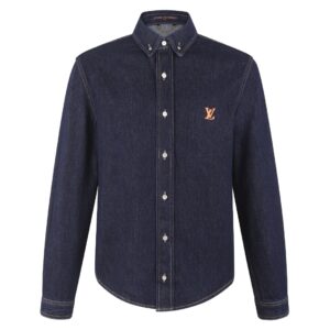 LOUIS VUITTON 26SS Cotton Collared Long-Sleeve Denim Shirt
