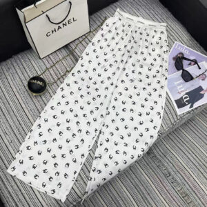 Chanel 26 New Style Webbing Print Casual Pants