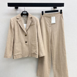 Max 25Ss Early Autumn Newest Minimalist Linen Blazer